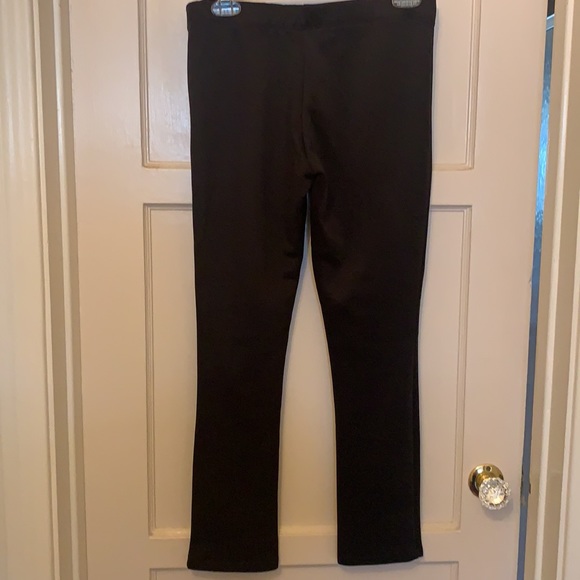 JOY USA SPANDEX BLACK SLACKS PANTS SZ M STRAIGHT LEG SKINNY leg - Picture 2 of 4